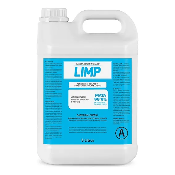 Álcool Antisséptico 70% Antisséptico Bactericida 5l Liquido Foto 1