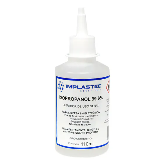 Álcool Isopropílico 110ml Com Bico - Implastec Foto 1