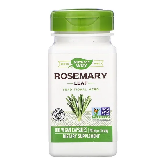 Alecrim (rosemary) Natures Way 100 Cápsulas 350mg Importado Foto 1