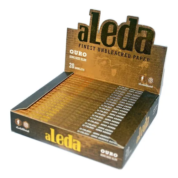 Aleda seda smoking ouro dourada king size kit com 5 caixas Foto 1