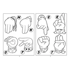Alfabeto Em Libras Para Colorir. Com O Professor Rabisco Foto mini 2