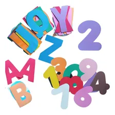Alfabeto Letras Numeros Vogais Gigantes 21cm 41 Peças Foto mini 1