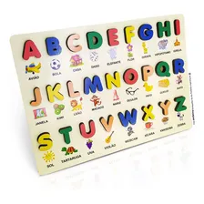 Alfabeto Madeira Montessoriano Tabuleiro Educativo Didático Foto mini 1