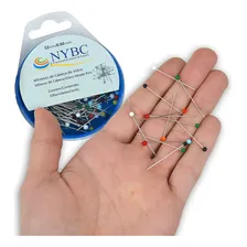 Alfinete Cabeça De Vidro 100 Unidades NYBC alfinete Foto mini 1