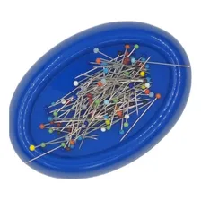Alfinete Cabeça De Vidro Colorido Corrente - 100 Unidades Foto mini 3