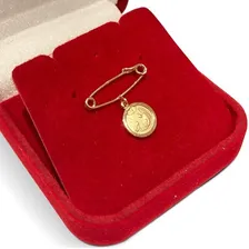 Alfinete Ouro 18k C/ Pingente Batismo (av) Cor Dourado Foto mini 1