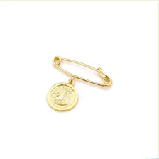 Alfinete Ouro 18k C/ Pingente Batismo (av) Cor Dourado Foto mini 4