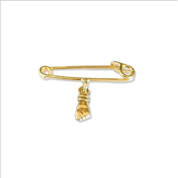 Alfinete Ouro 18k C/ Pingente Figas (av) Cor Dourado Foto 1
