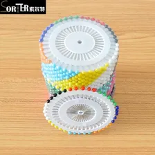 Alfinetes Cabeça Bola Coloridos Patchwork Costura 960 Peças Foto mini  3