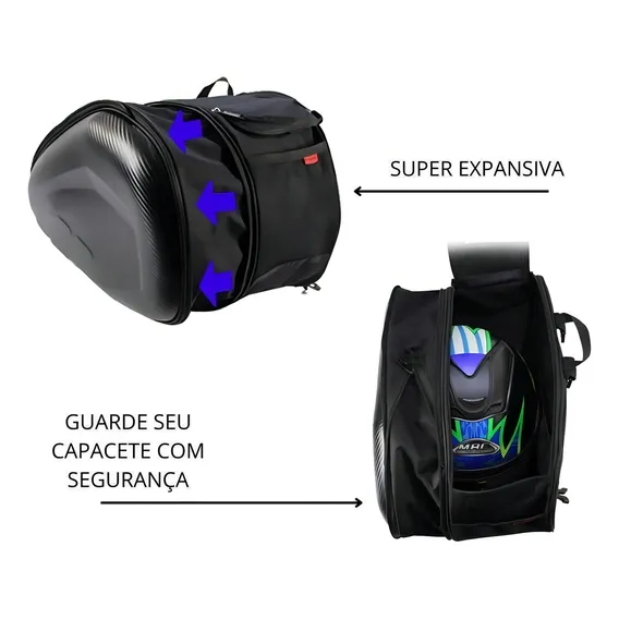 Alforges Para Motos Baslu 58l Bauleto Lateral Capa Foto 1