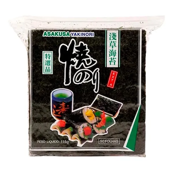 Alga Marinha Nori Sushi Rolls Sashimi Asakusa Foto 1