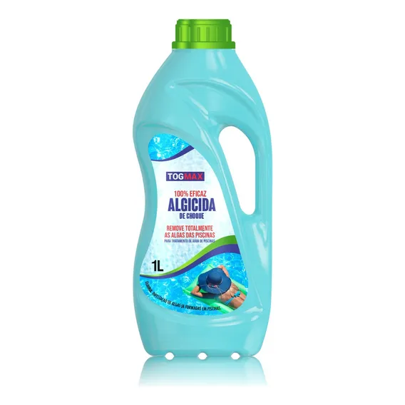 Algicida De Cobre Para Piscina 1 Litro Limpeza Profunda Foto 1