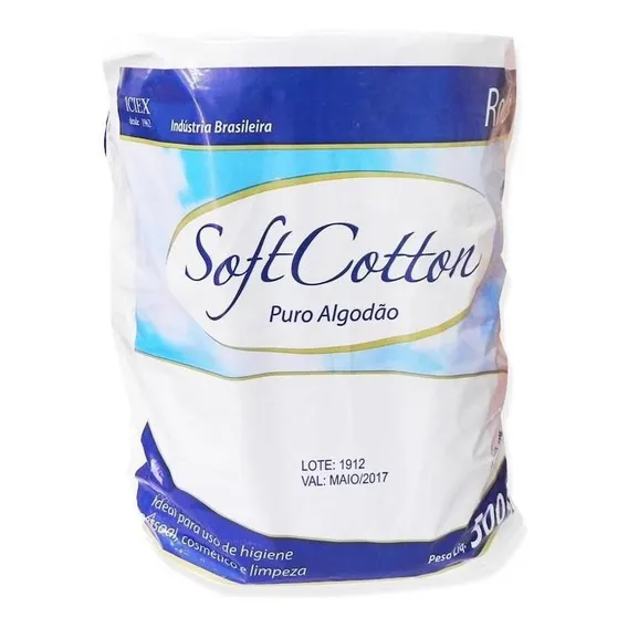 Algodão Hidrófilo Soft Cotton 500 Gramas Foto 1
