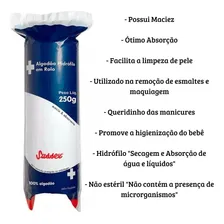 Algodão Hidrófilo Em Rolo Sussex - Macio E Absorvente 250g Foto mini 2