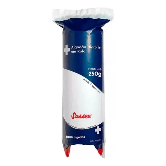 Algodão Hidrófilo Em Rolo Sussex - Macio E Absorvente 250g Foto 1
