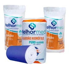 Algodão hidrófilo MelhorMed Algodão Hidrófilo kit por 3 unidades - 500g de peso lÃquido Foto mini 1