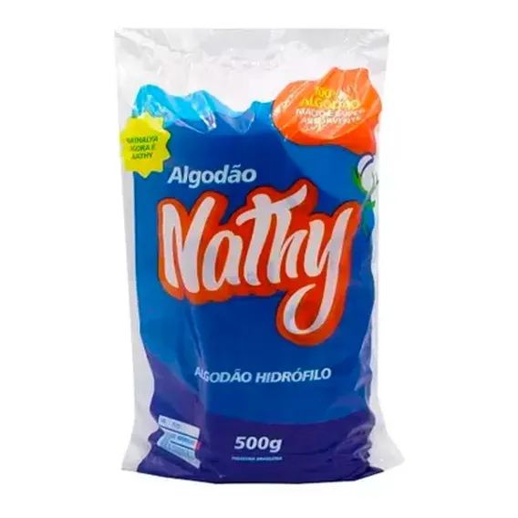 Algodão Hidrófilo Nathy Puro Em Rolo 100% Macio - 500g Foto 1