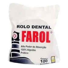 Algodão Rolete Rolo Dental Consultório Odontológico C/100 Foto  mini 1