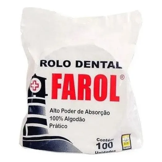 Algodão Rolete Rolo Dental Consultório Odontológico C/100 Foto 1