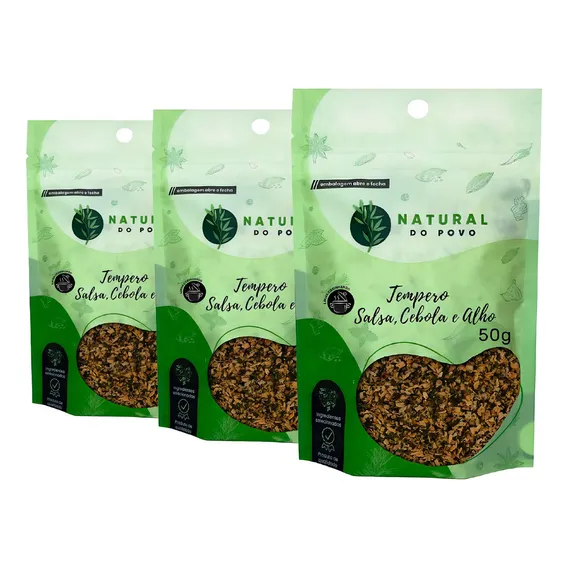 Alho Cebola E Salsa Kit 3 Qualidade Superior Pouch 50g Foto 1