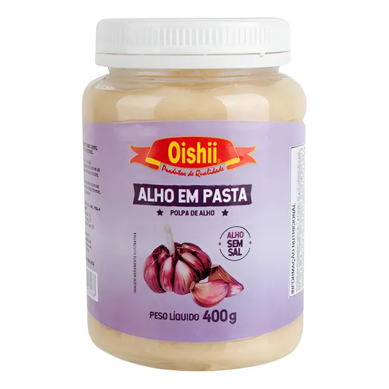 Alho Em Pasta Polpa De Alho Oishii Sem Sal 400 G Foto 1