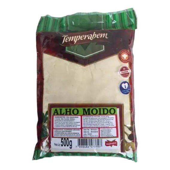 Alho Em Pó Temperabem 500g - Alho Desidratado Moído Foto 1
