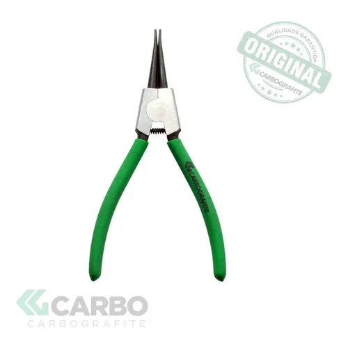 Alicate Bico Curvo Para Anéis Externos Carbografite Foto 1