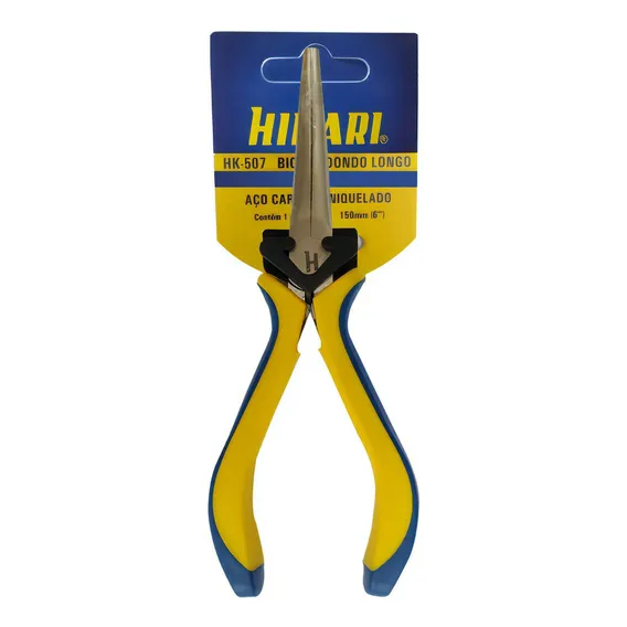 Alicate Bico Redondo Longo Hikari Aço Carbono 150mm Hk-507 Foto 1