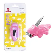 Alicate Cortador Unhas Infantil Mundial Divertido Jacaré Rosa Foto mini 3