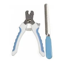 Alicate Corte De Unha Para Cachorro 13 Cm Com Lixa  Azul Foto  mini 1