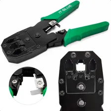 Alicate Crimpar Cabo Rede Fio Rj11 Rj12 Rj45 Desencapador Foto mini  3