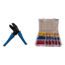 Alicate Crimpar Terminal + Kit 550 Peças Terminais Isolados Foto mini 1