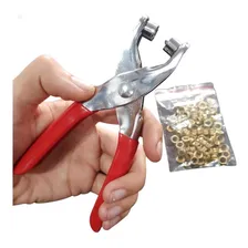 Alicate Fixador Para Ilhós Couro Bolsa Com 100 Ilhóses - Eda Foto mini  3