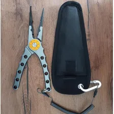 Alicate Multifuncional De Alumínio Pesca Com Bainha E Corda Foto mini  2