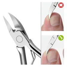 Alicate Unha Aco Inox Cortar Unha Manicure Profissional Foto mini 4