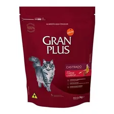 Alimento Gran Plus Menu Castrados para gato adulto sabor carne y arroz de 3 kg Foto  mini 1