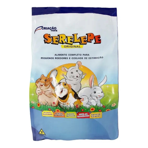 Alimento Para Coelhos Serelepe - Criação Forte Serelepe - 750g Foto 1