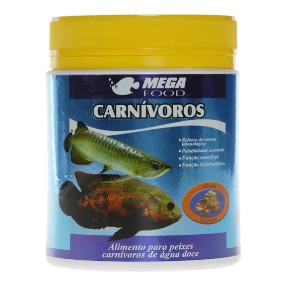 Alimento Para Peixes Carnívoros De Água Doce 75g - Mega Food Foto 1