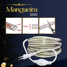 Aljatec Mangueira Fita Led Chata 5050 25m Alto Brilho 2 Conectores Branco Frio 127v Foto mini 4