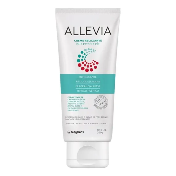 Allevia Creme Relaxante Para Pernas E Pés 200g Foto 1