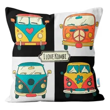 Almofada 40x40 I Love Kombi Carro Retro Foto  mini 1