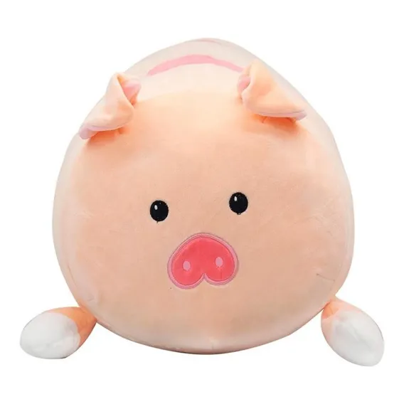 Almofada CilĂndrica Porco PelĂșcia 64cm Foto 1