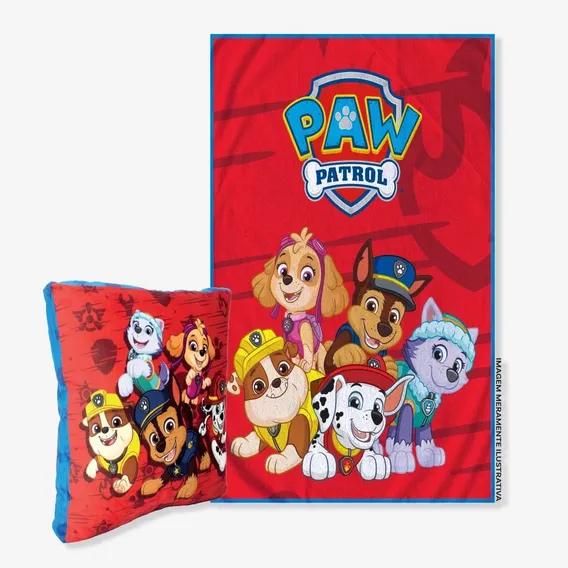 Almofada Com Manta Patrulha Canina Patrulha Canina Cor Azul Foto 1
