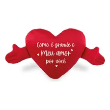 Almofada Coração Com Mãos Como É Grande Cor Vermelho Foto mini 1