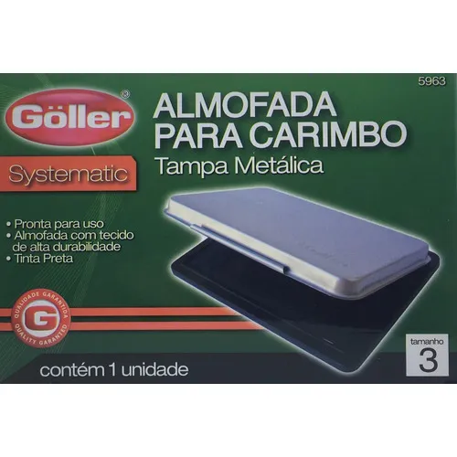 Almofada De Carimbo P/ Escritório Com Tinta Colorida Göller Foto 1