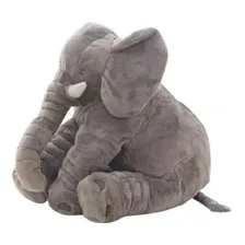 Almofada Elefante PelĂșcia 60cm Travesseiro BebĂȘ AntialĂ©rgico Cor Cinza Foto mini 3