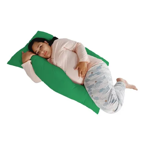 Almofada Extra Grande P/grávida Dormir D Lado Rápido Cor Verde-escuro Foto 1