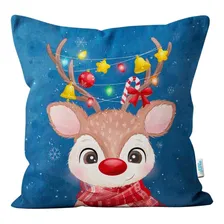 Almofada Natalina 5 20x20cm Papai Noel Decoração Natal Cor Estampa Natal Foto mini 4