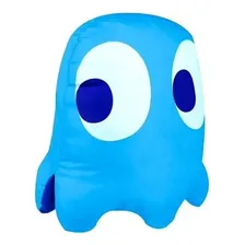 Almofada Pac-man Fantasma Azul Inky - Reversível Desenho Do Tecido Pac Man Foto mini  2