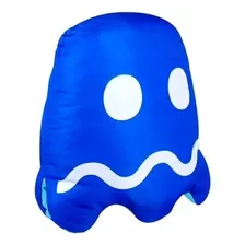 Almofada Pac-man Fantasma Azul Inky - Reversível Desenho Do Tecido Pac Man Foto mini  3